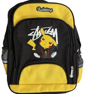 Stussy Pokemon Pikachu Backpack Yellow Black Backpack - Pre-Owned